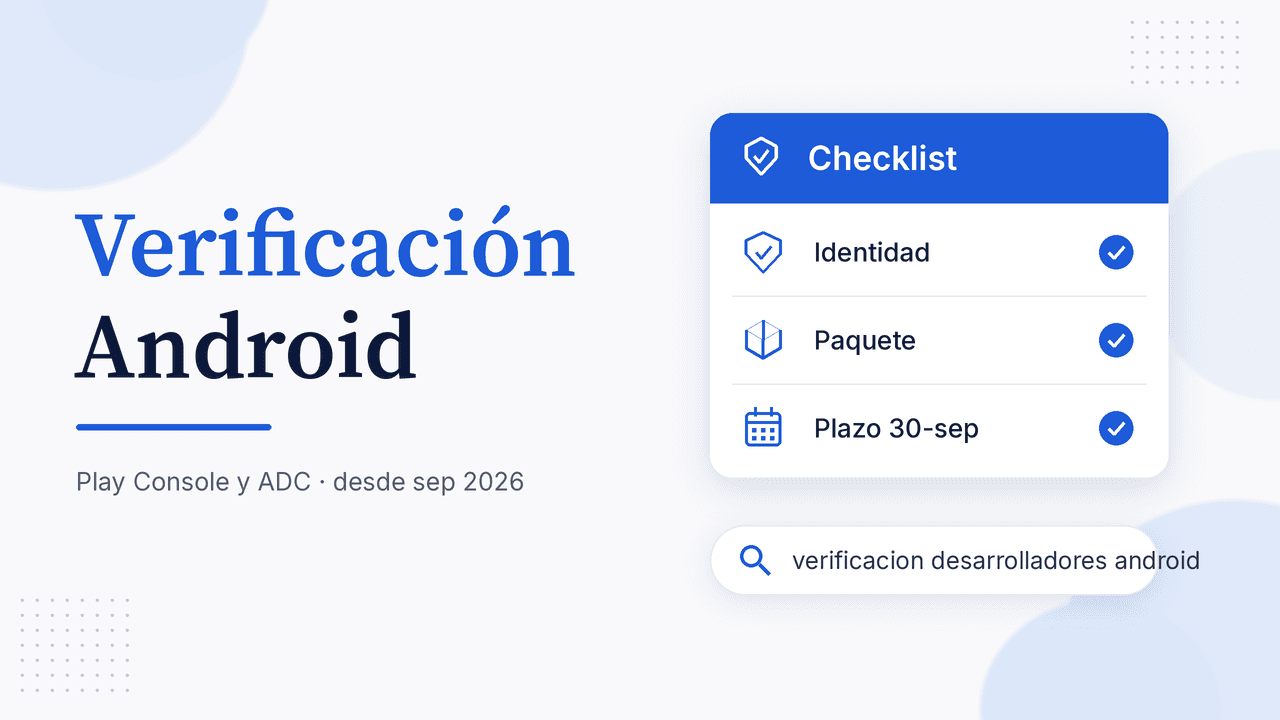 Portada del artículo Verificación Android con checklist: Identidad, Paquete y Plazo 30-sep